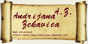 Andrijana Zekavica vizit kartica